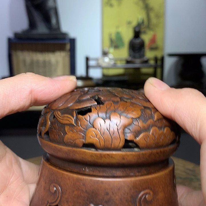 铜沉***✨荷花熏香炉 摆件