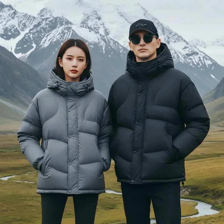 【极寒Por zero】90羽绒服男加厚保暖白鸭绒外套短款连帽纯色YR670