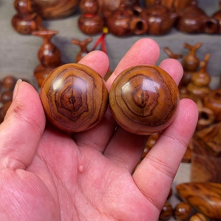 黄花梨/降香黄檀海南黄花梨油梨4.0手球工艺品
