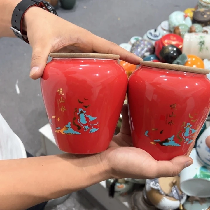 瑕疵福利品陶瓷茶叶罐