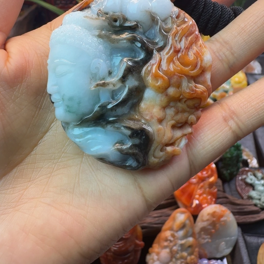 我***贝翡翠未镶嵌挂件翡翠挂件