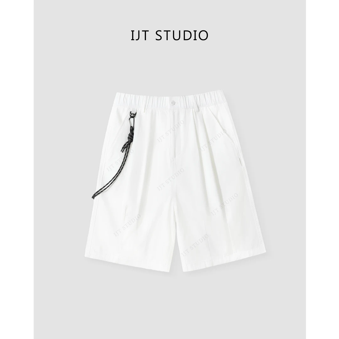 IJT studio休闲百搭纯色简约潮牌短裤632