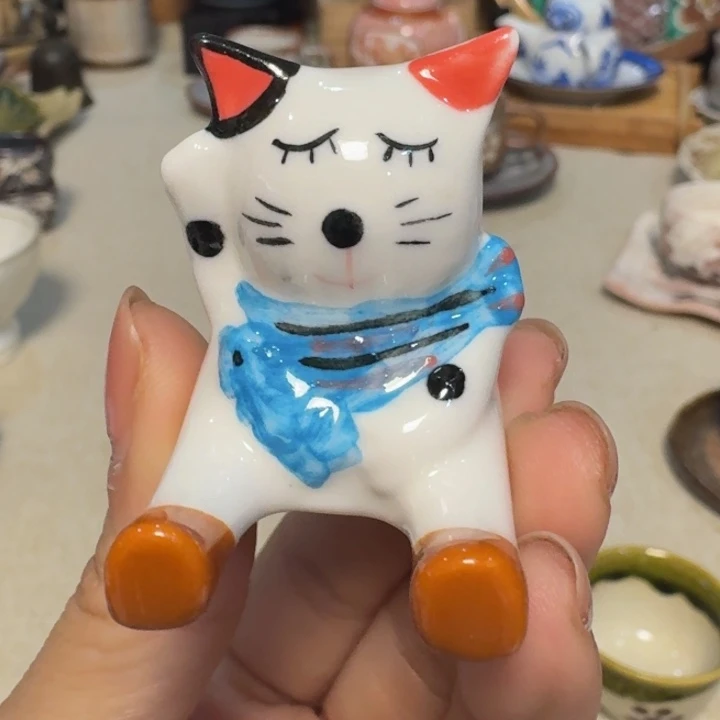 陶泥一个小猫咪的