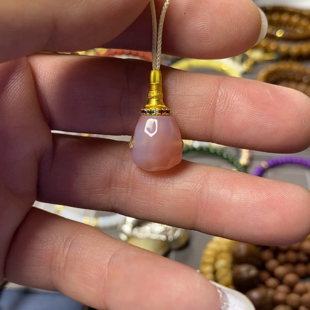 金刚菩提把件清*粉糯三通配饰套