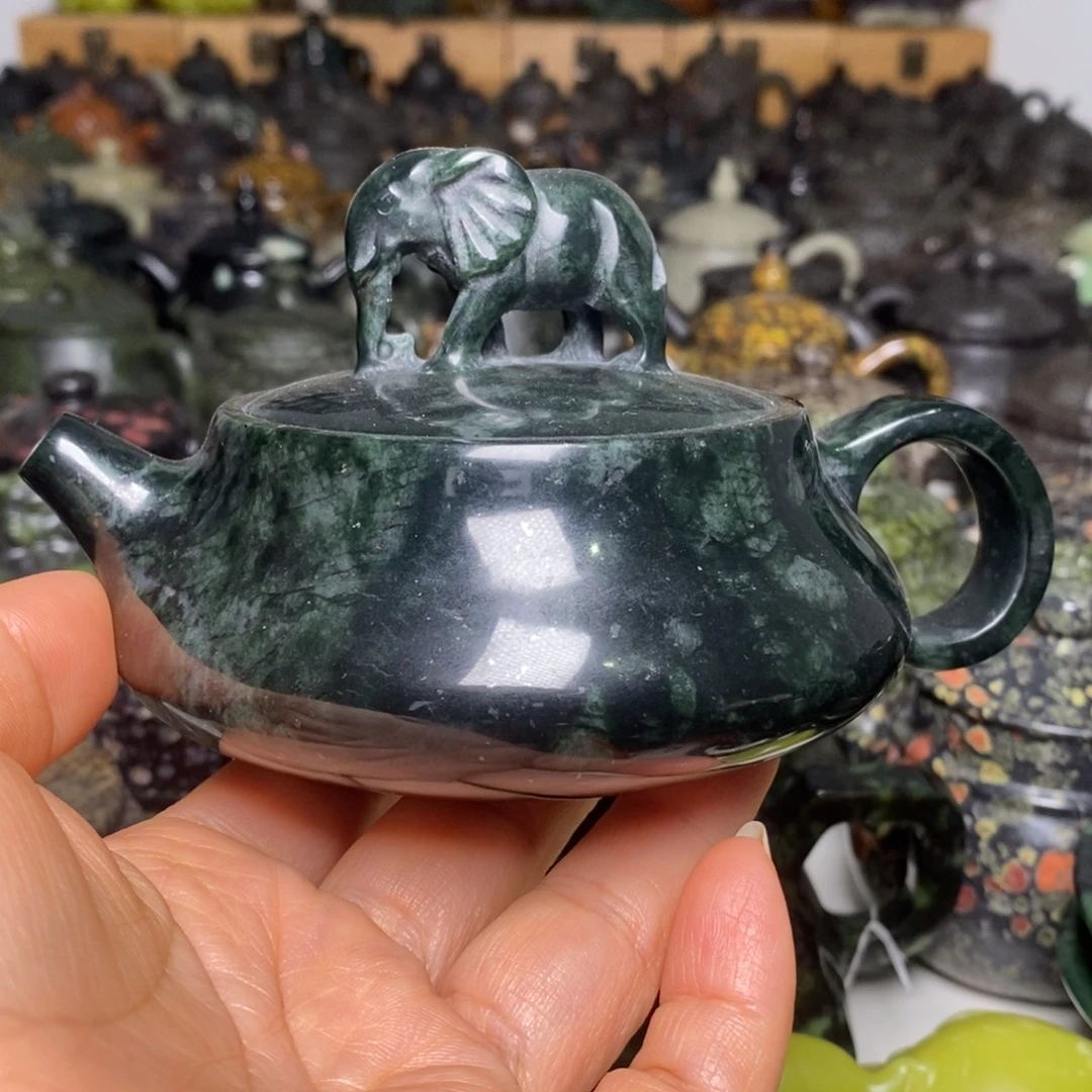 藏玉药王石福利款吉象如意壶180cc