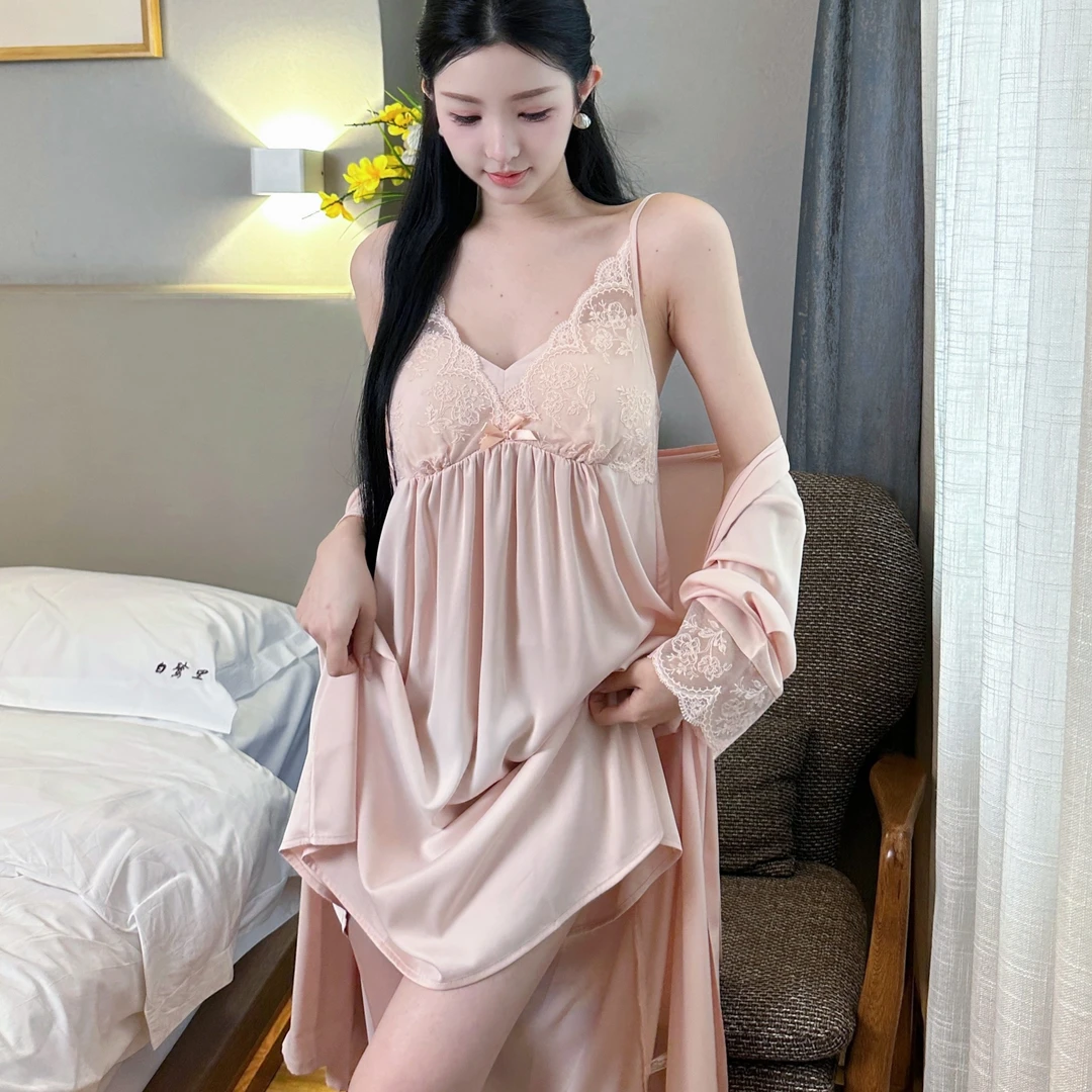 DUOSU/朵粟.玫瑰故事睡袍-高货醋酸家居服睡衣