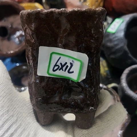 红陶粗陶花盆手工