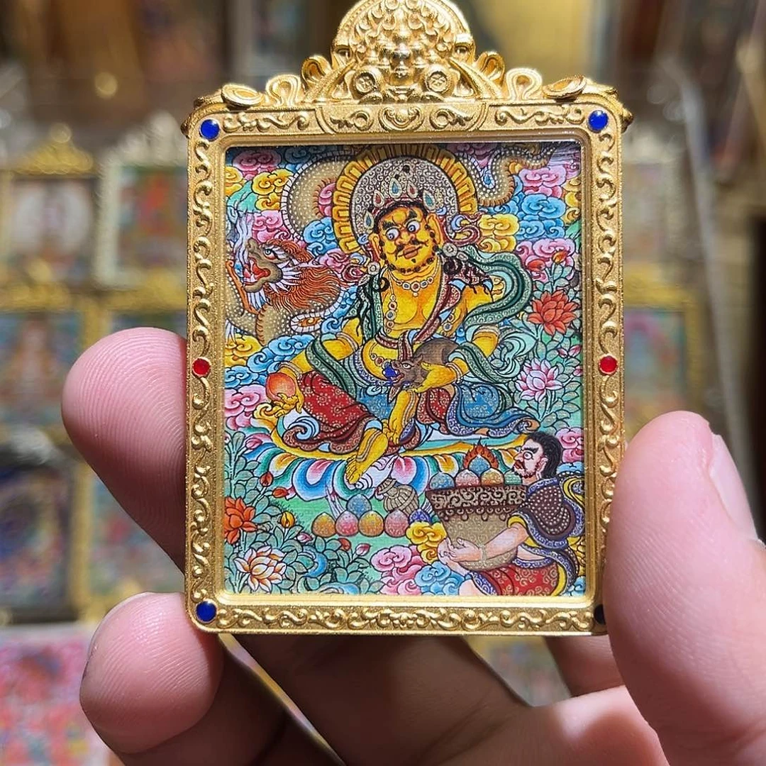 吊坠K****热贡纯手绘黄财神