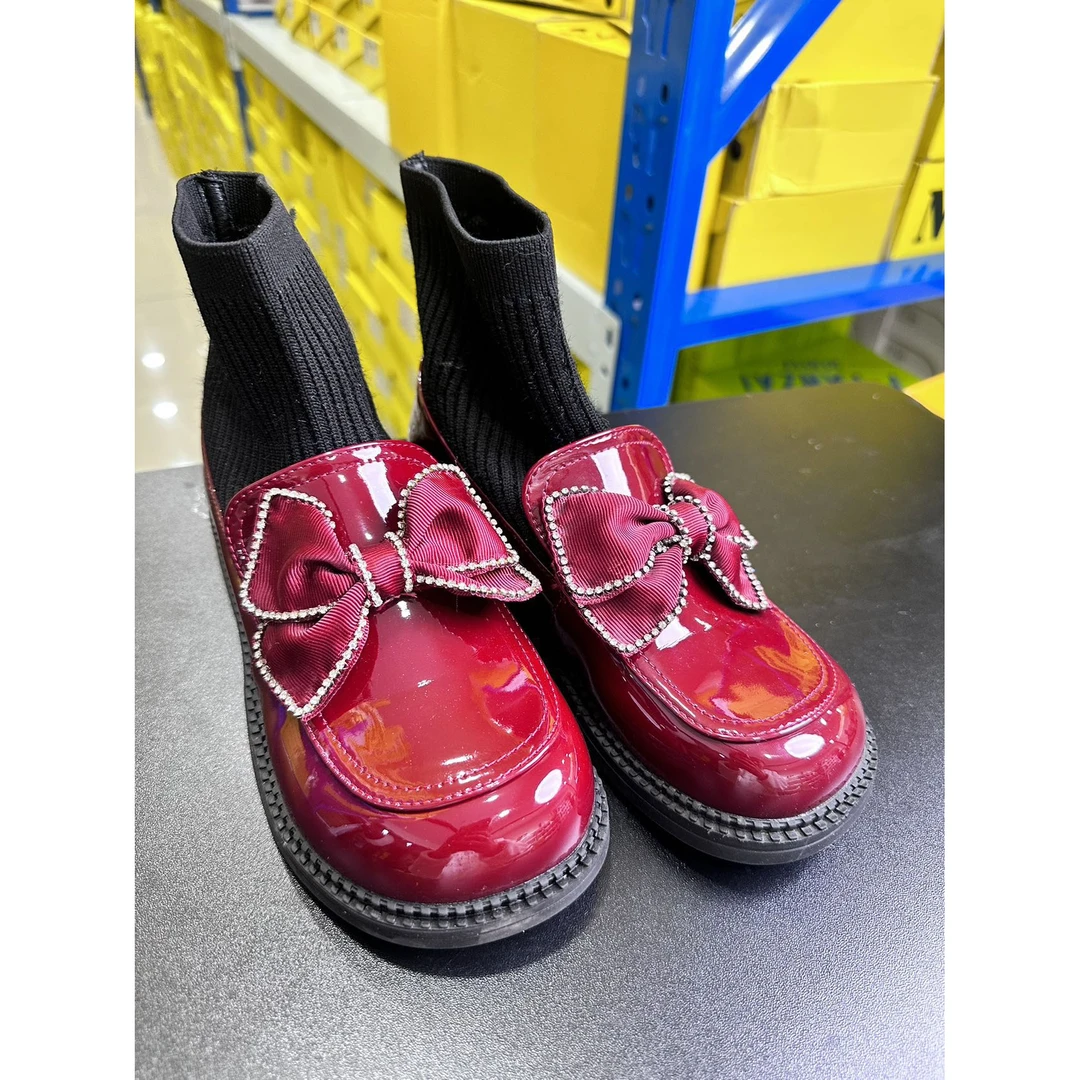 【新疆包邮】761二棉时尚袜靴女童乌市发货冬季百搭