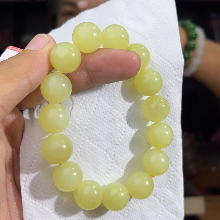 和田玉未镶嵌手串天然和田玉新疆若羌黄口料卡13+