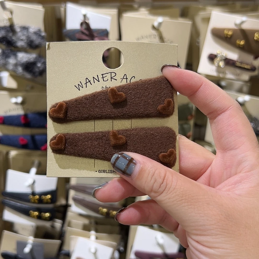 布艺非金属爱心咖拜拜夹