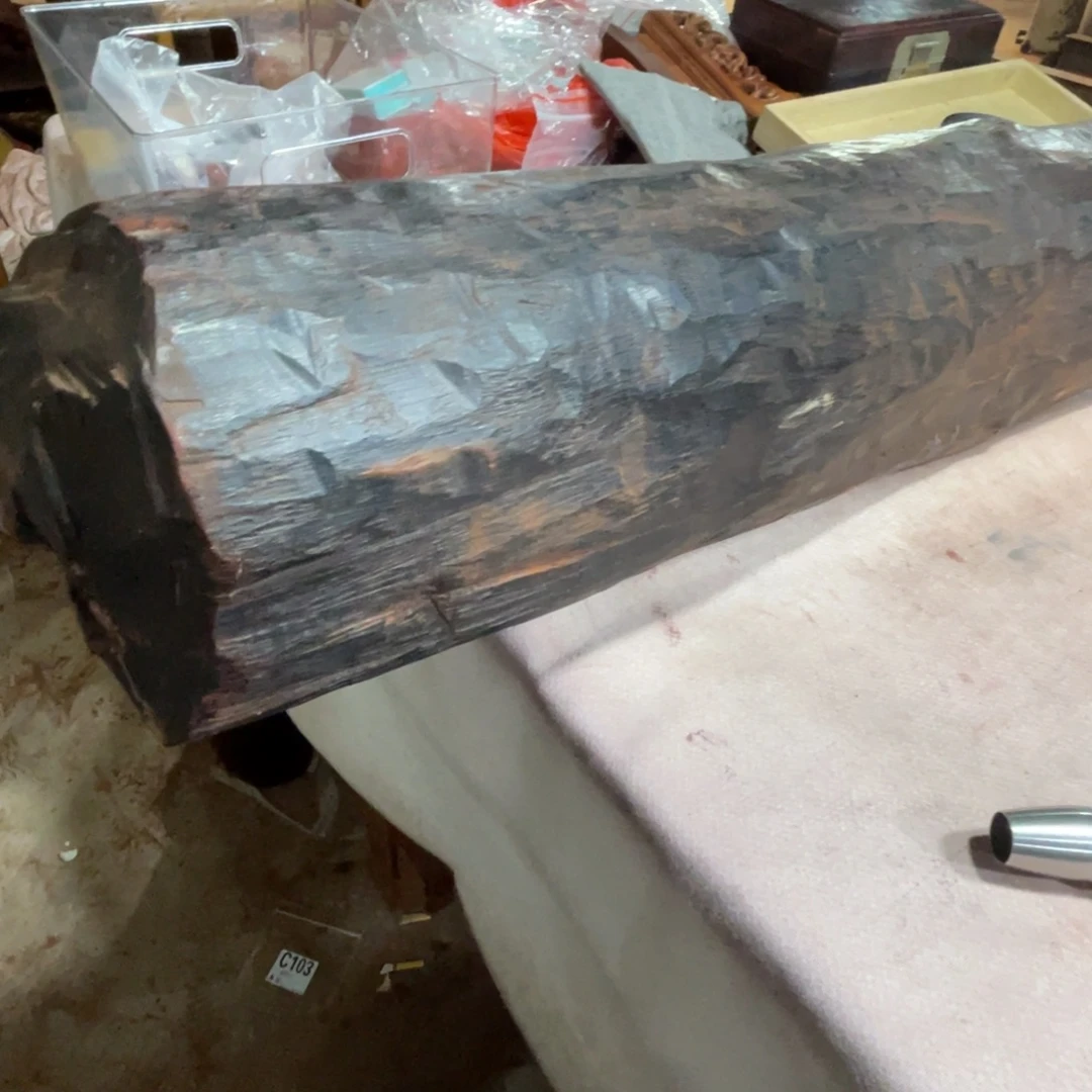 旧***尘檀香紫檀（小叶紫檀）雕刻横财