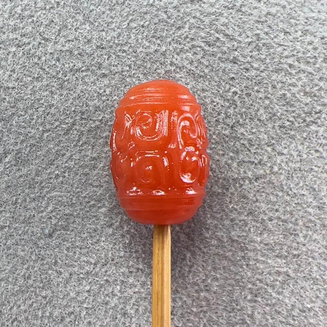 南红玛瑙（保山回纹桶珠14*10）未镶嵌