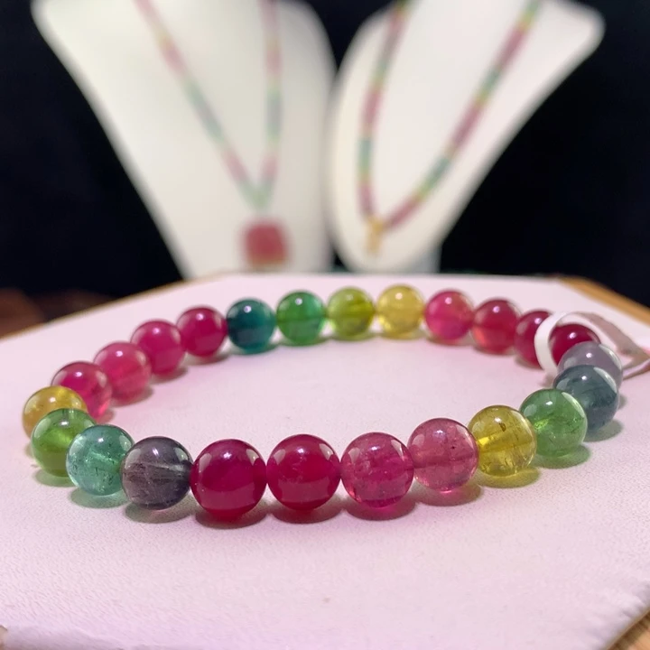 双色碧玺手链未镶嵌