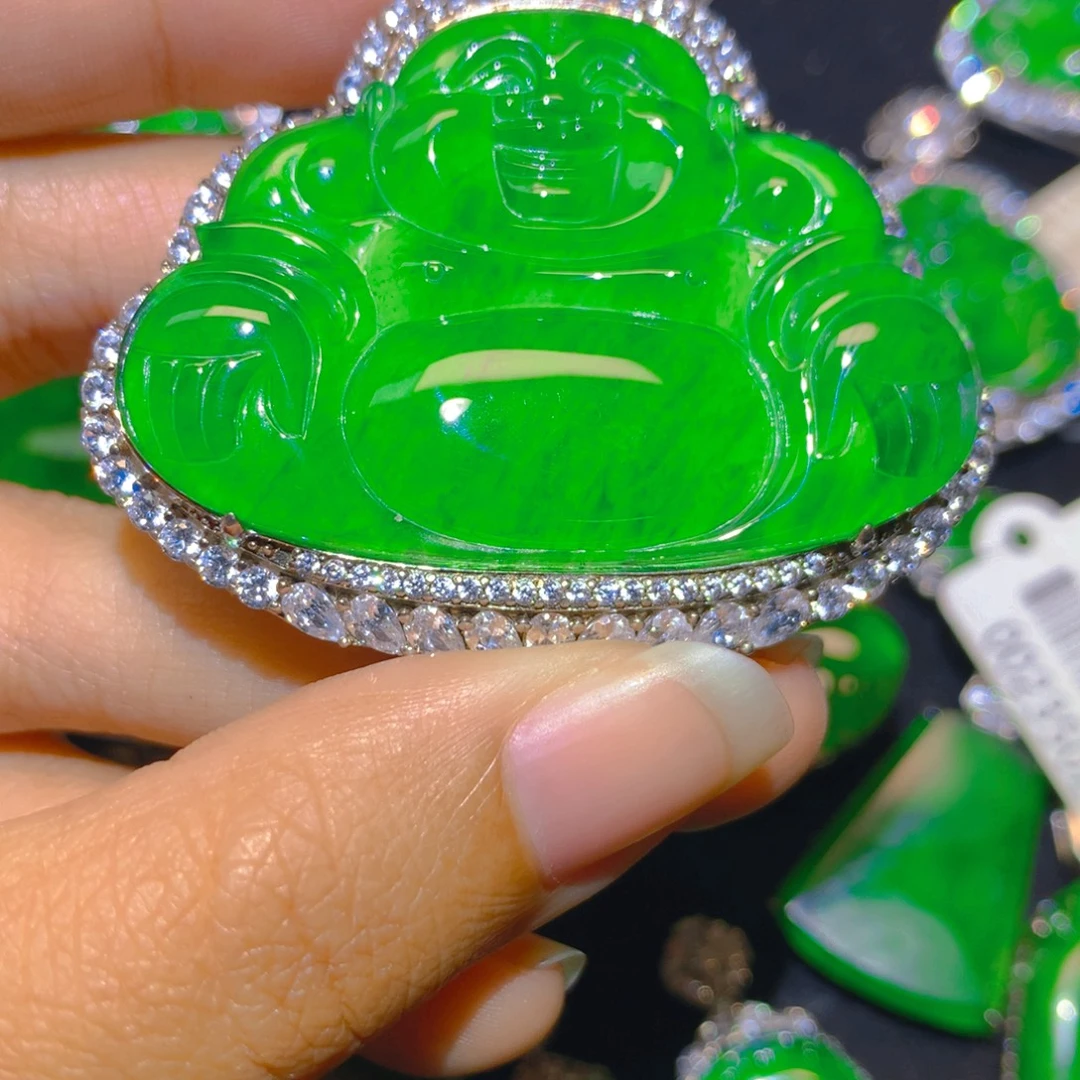 翡翠银S925镶嵌颈饰