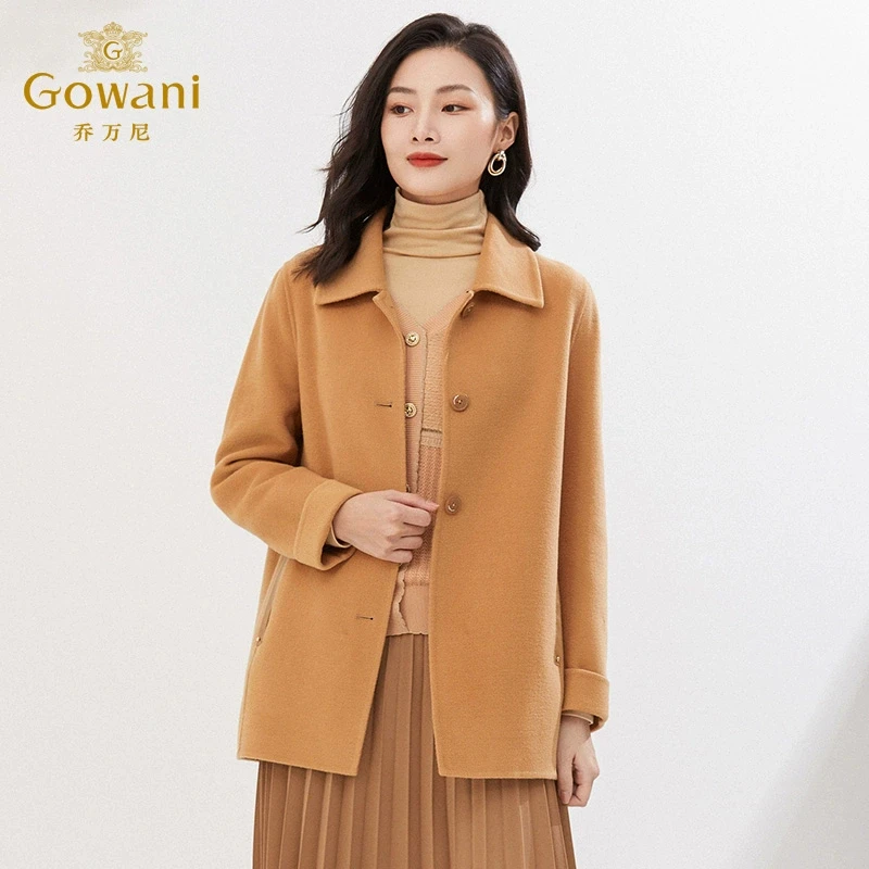 【100%绵羊毛】乔万尼商场同款大衣2025新款短款显瘦EI4B553