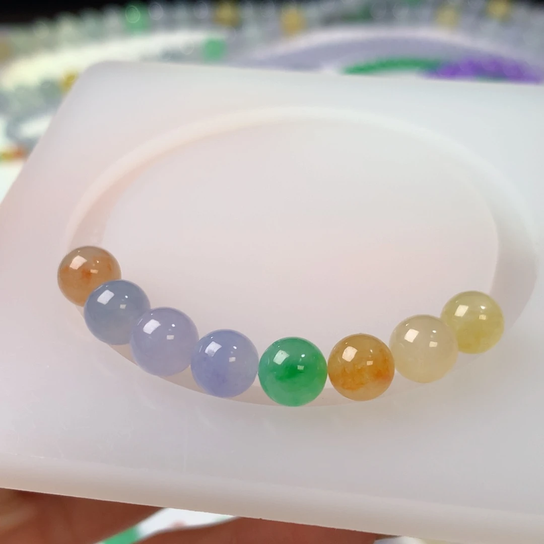 定制翡翠未镶嵌鲜糖果色系 一组不过万