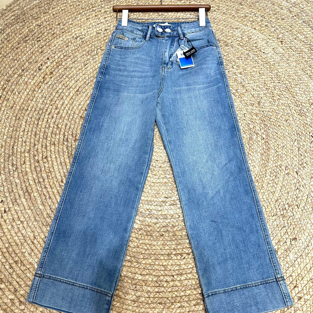 李明优选/;3335春季新款奶奶牛仔裤气质显瘦