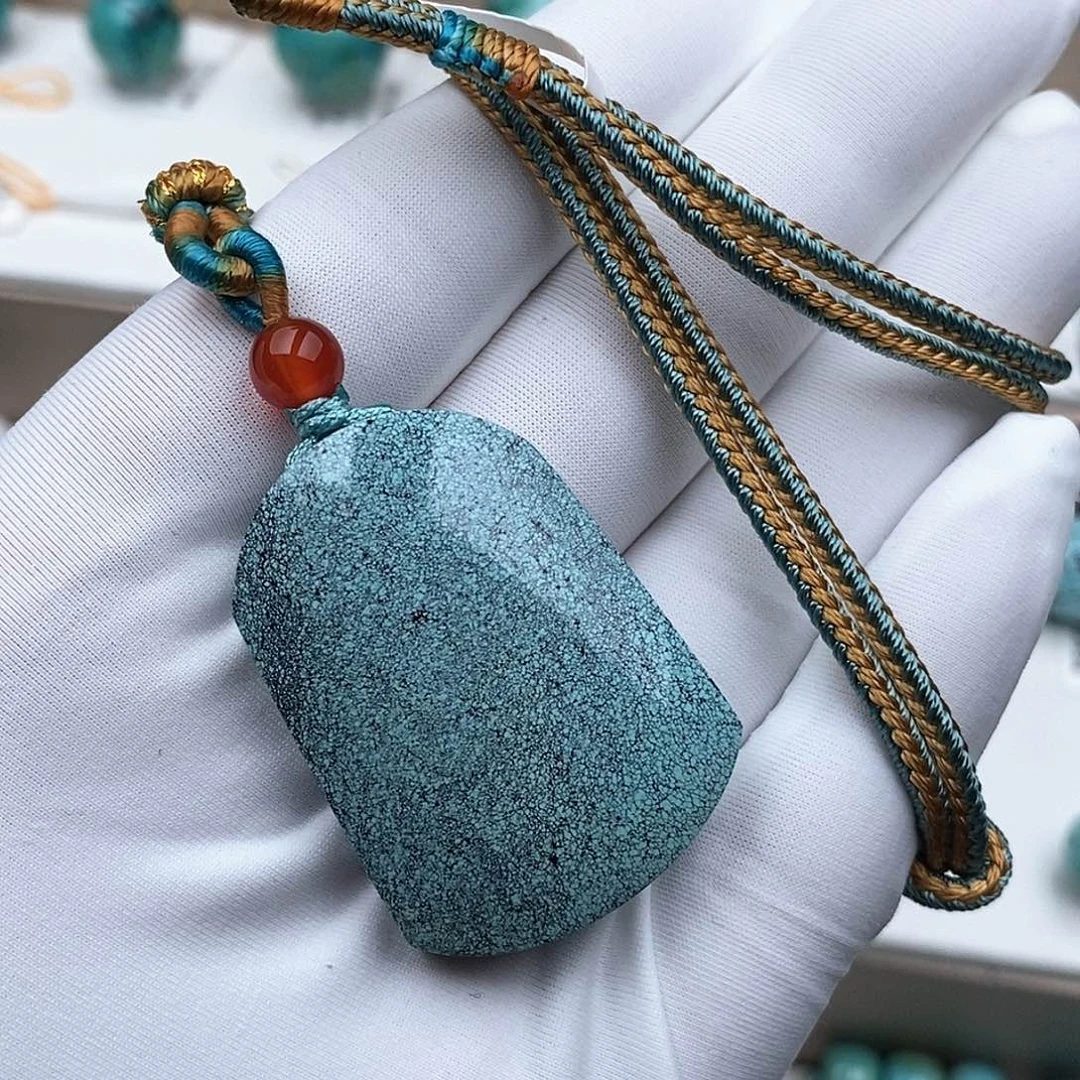 绿松石未镶嵌无事牌