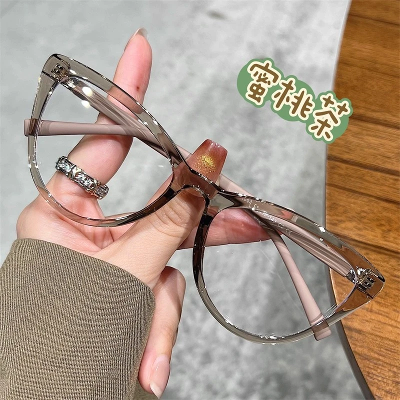 猫眼时尚洋气中老年老花眼镜女款高清防蓝光减龄显年轻潮流老花镜