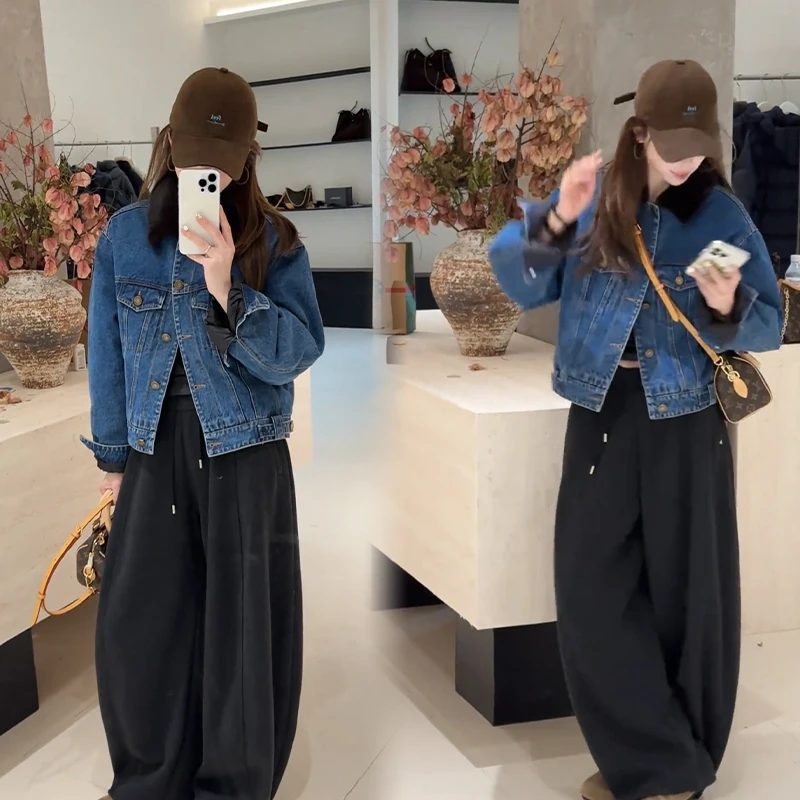 2025秋冬新款时尚显瘦气质网红高档套装女高级百搭宽松大码两件套