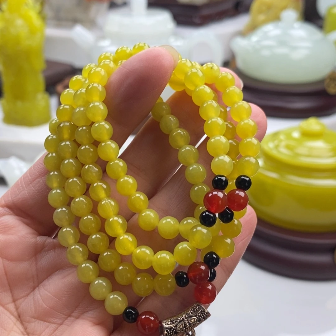 岫玉未镶嵌四大名玉手串108颗