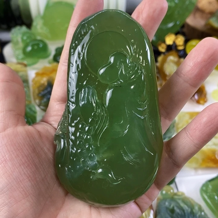 未镶嵌岫玉手把件