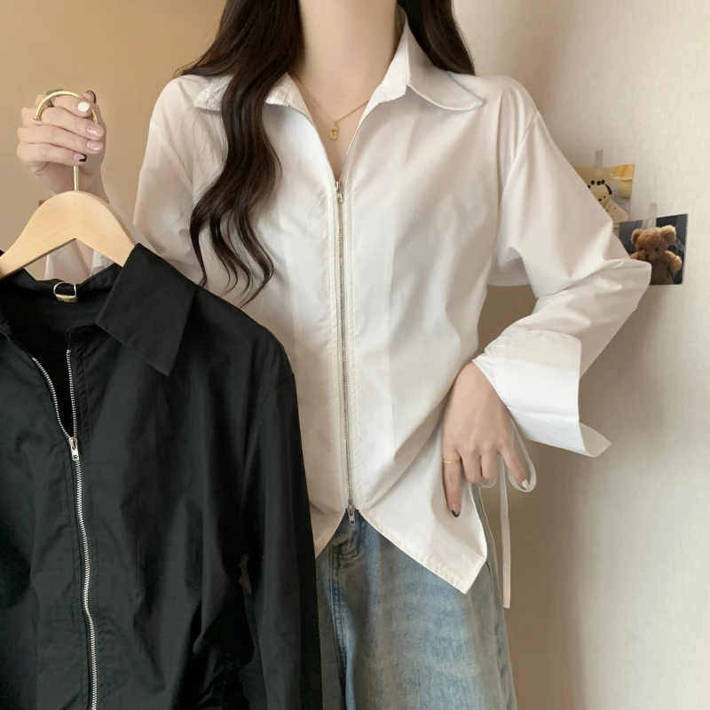 3912大码女装胖妹妹 收腰 显瘦遮肚韩版极简风减龄上衣2815