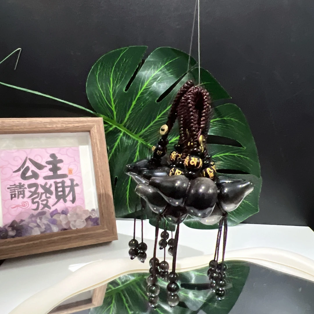 S445天然银耀石葫芦挂件 多样性发一