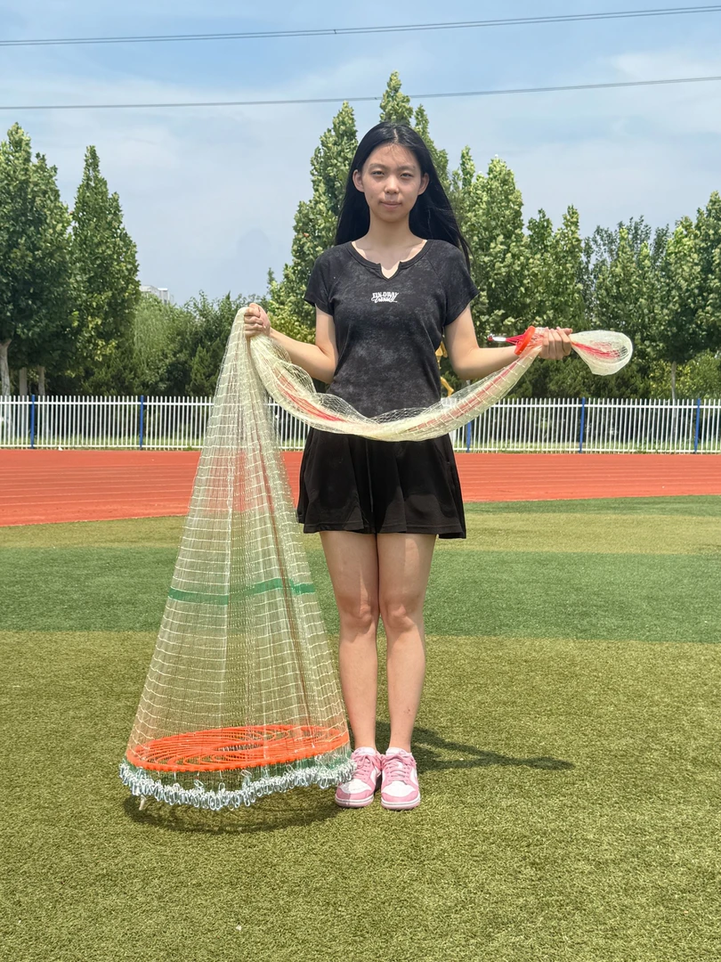 齿轮飞盘式撒网手抛网新手单丝鱼丝线盘网捕鱼抓鱼神器定制款