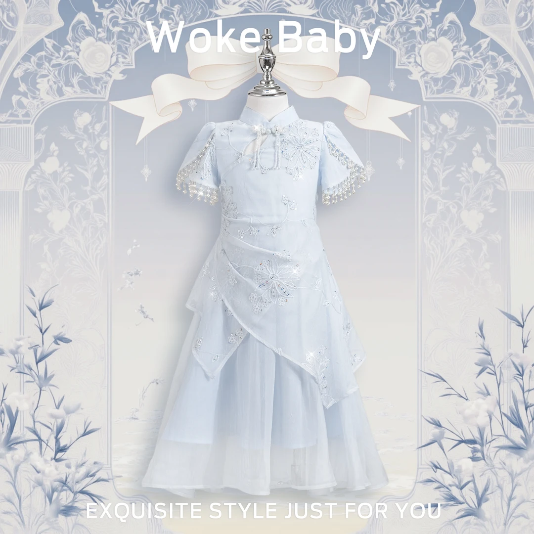 2025女童夏季可爱中大童汉服连衣裙M5561