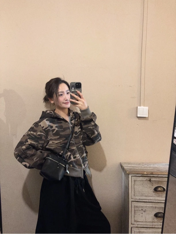 迷彩连帽卫衣宽松休闲外套