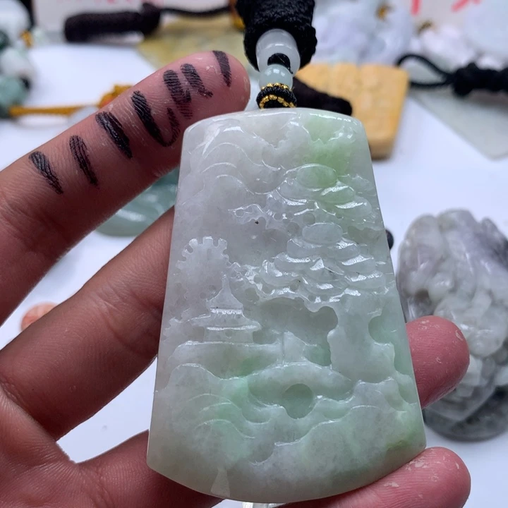 颈饰未镶嵌翡翠保真天然a货翡翠