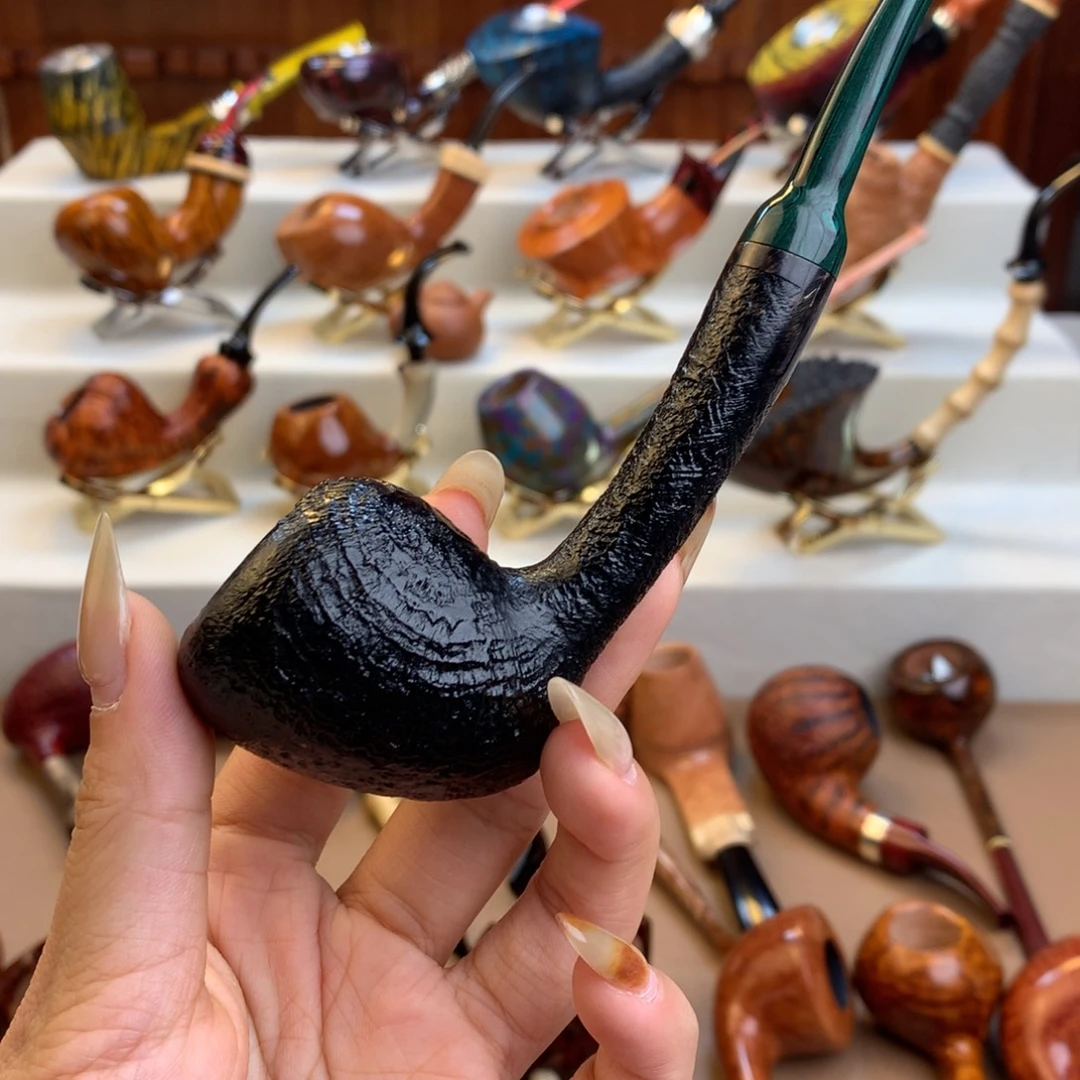 绿***野高品质石楠木烟斗