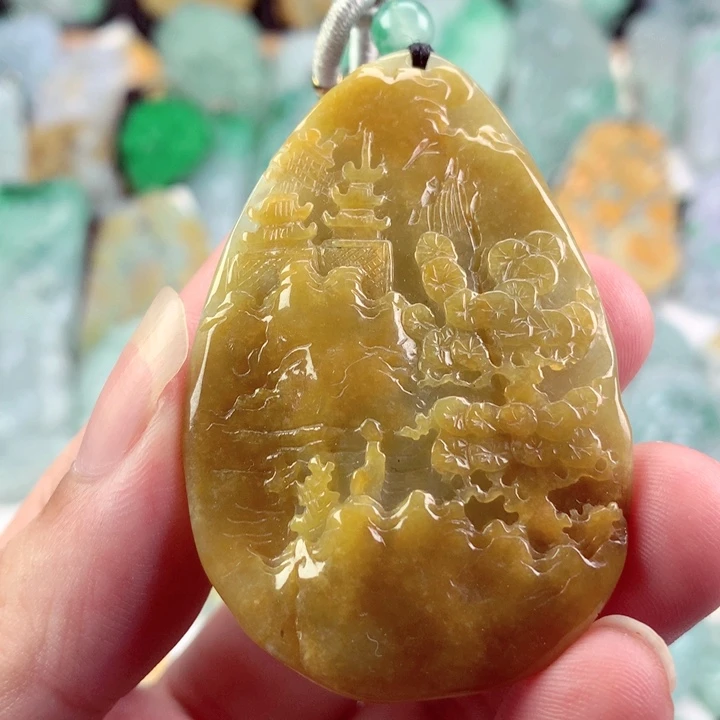 翡翠未镶嵌吊坠(不含链)