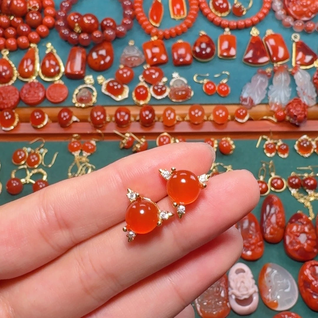 南红玛瑙南红银S925镶嵌