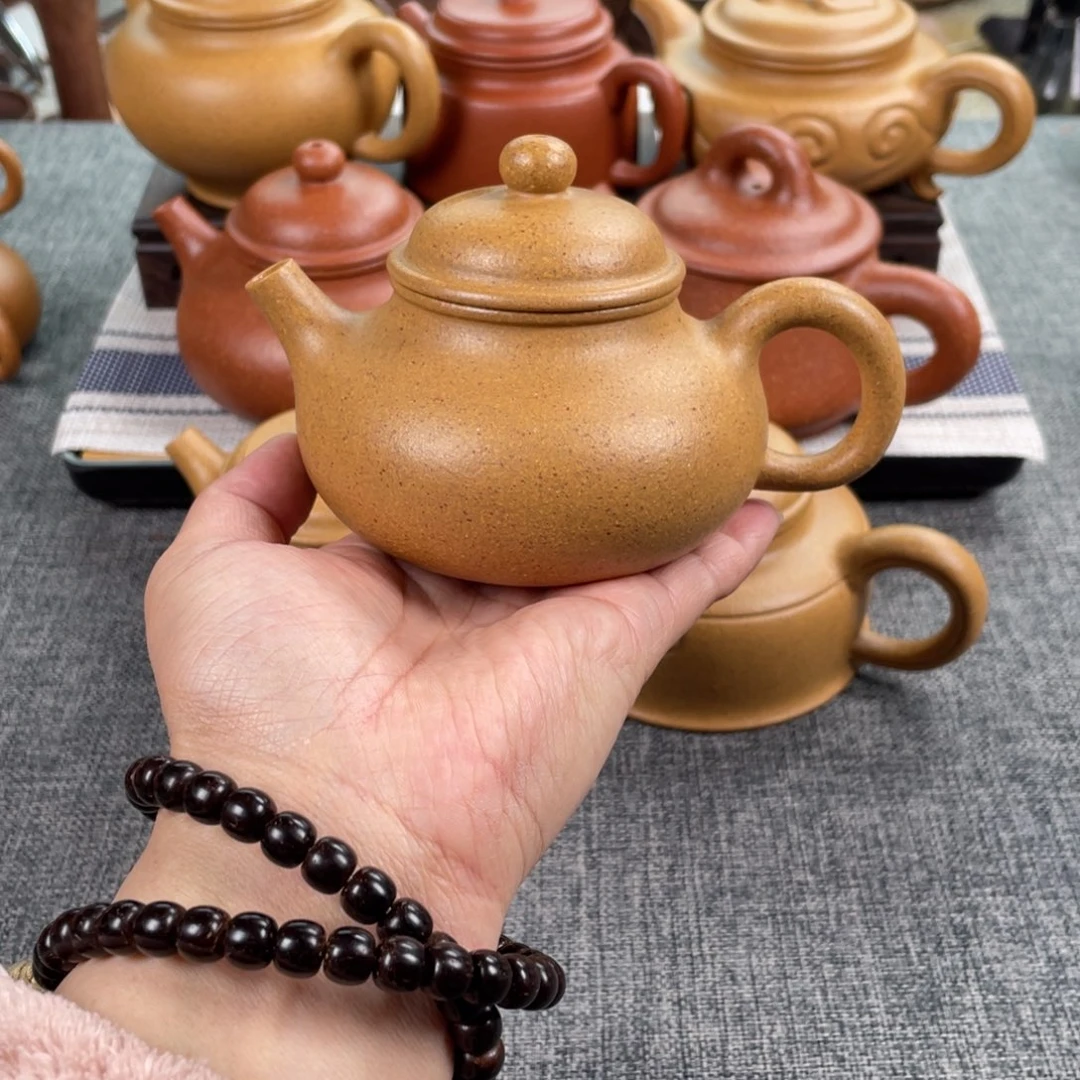 紫砂茶壶黄金段容天全手30目200