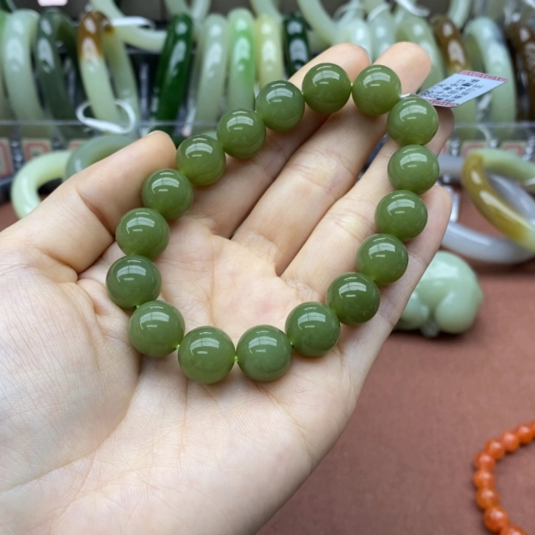 和田玉未镶嵌手串卡12