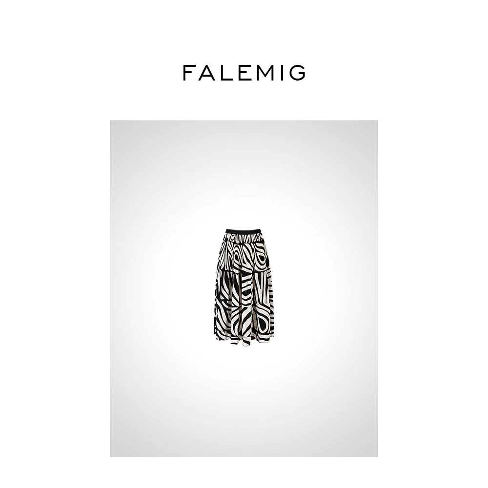 FALEMIG-压褶印花半裙FFA252002Q099