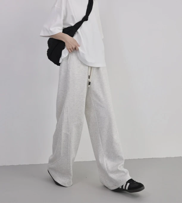 【晚李四季】休闲裤女运动裤宽松拖地裤