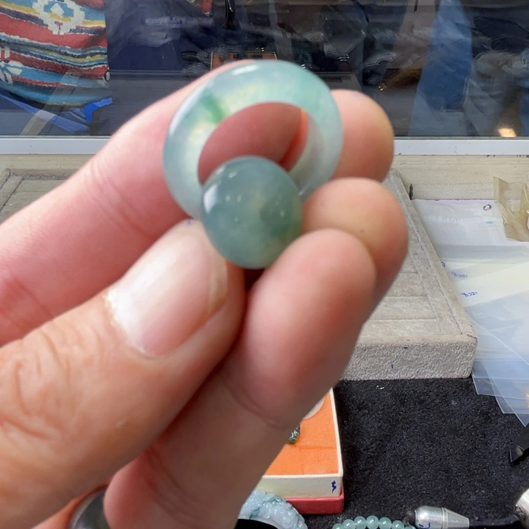 定制翡翠未镶嵌圈口11号