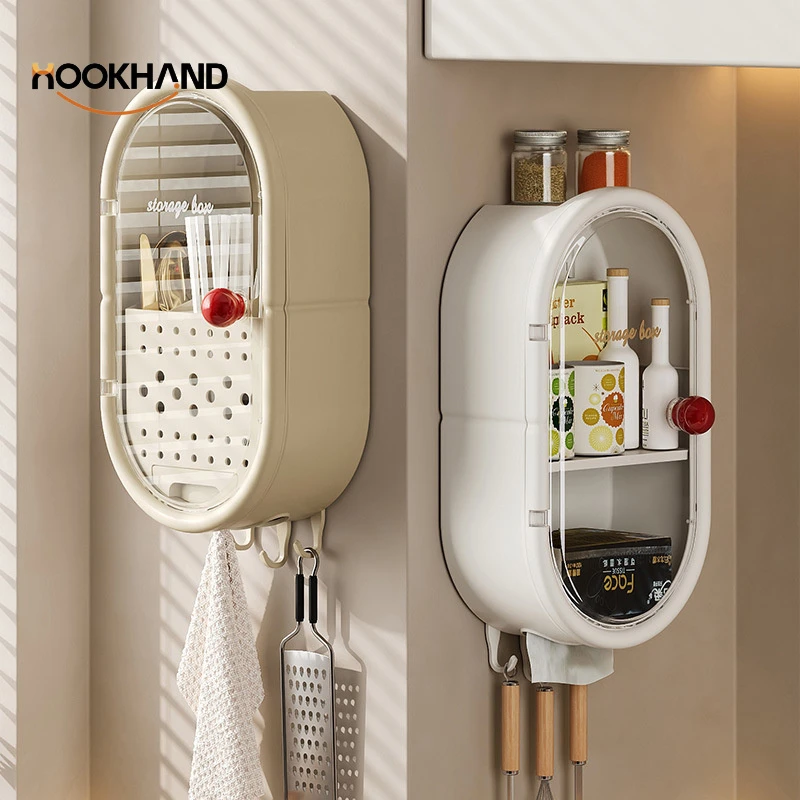 家用筷子收纳盒厨房大容量勺子收纳架免打孔壁挂沥水筷子筒收纳盒