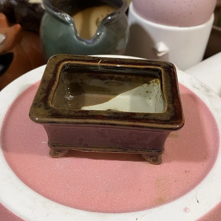 摆件陶盆有孔 微瑕介意勿拍