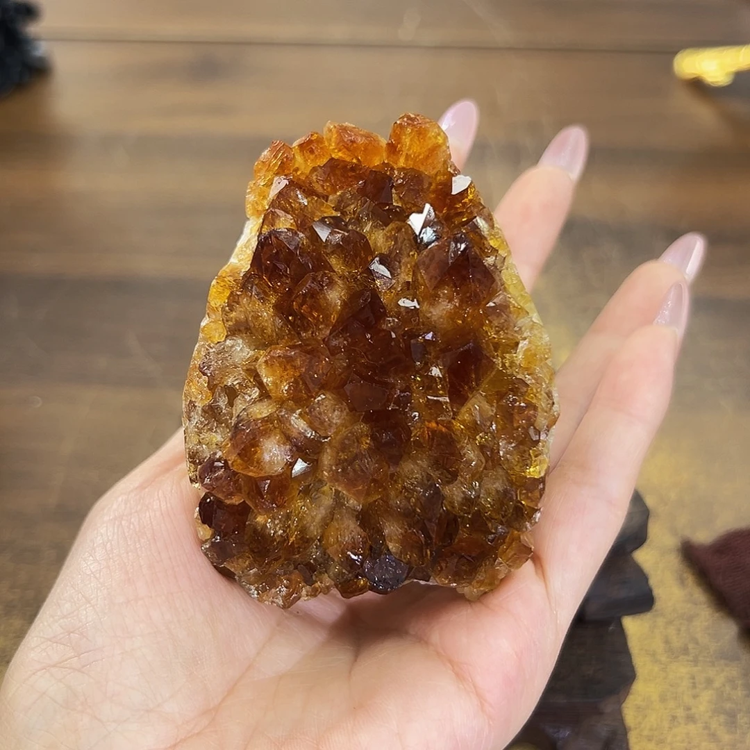 紫晶摆件未镶嵌黄晶