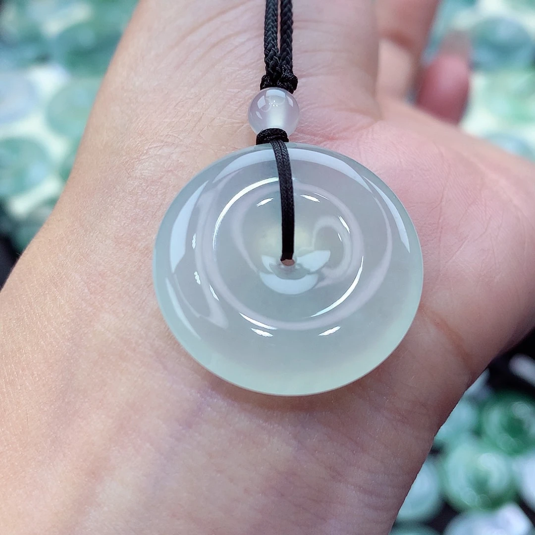 翡翠未镶嵌颈饰编号6。尺寸25-6