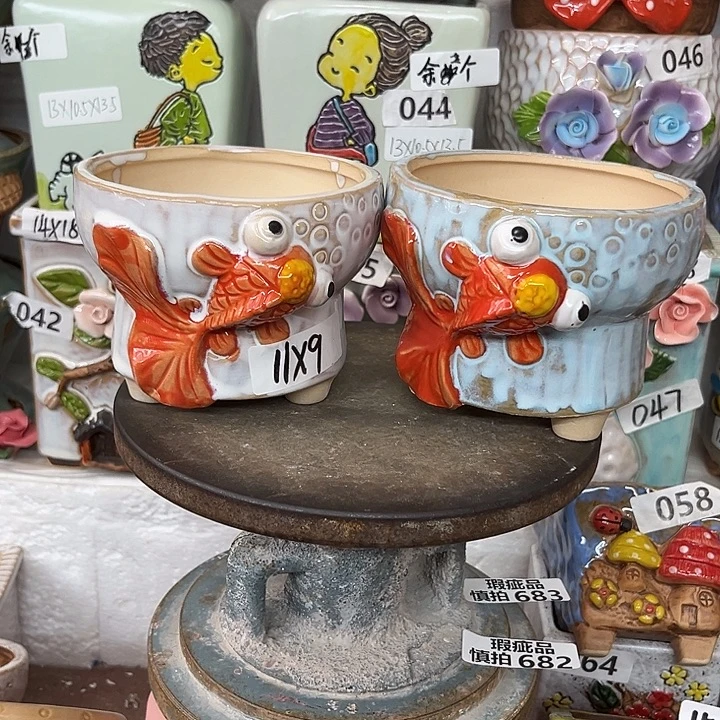 紫砂花盆粗陶材质多肉花盆