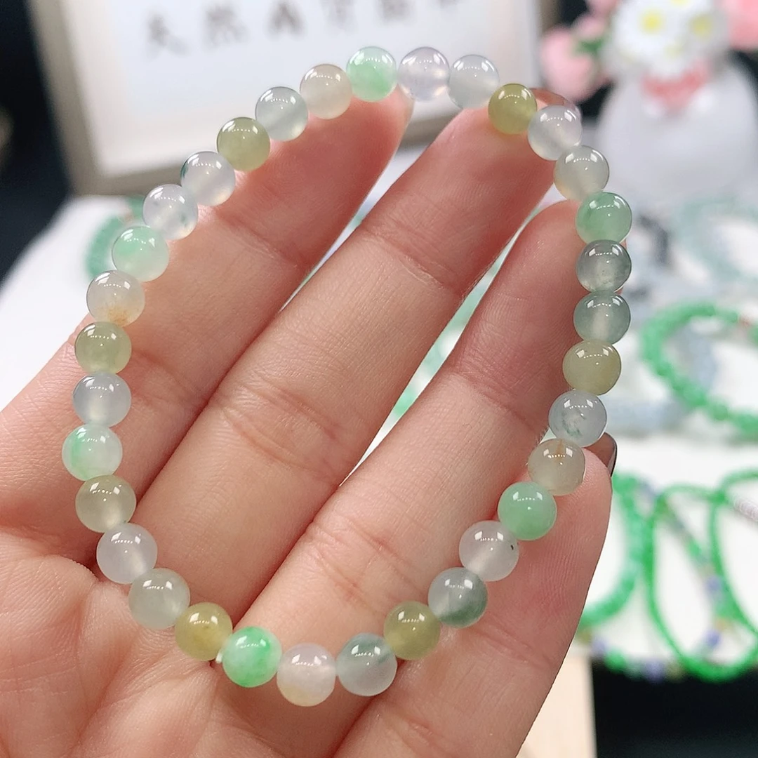 翡翠未镶嵌手链5.6mm