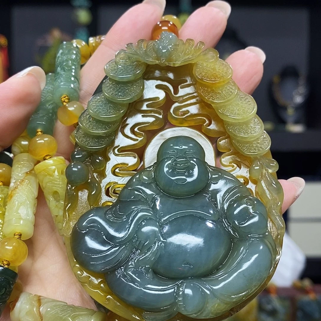 未镶嵌岫玉挂件吊坠项链