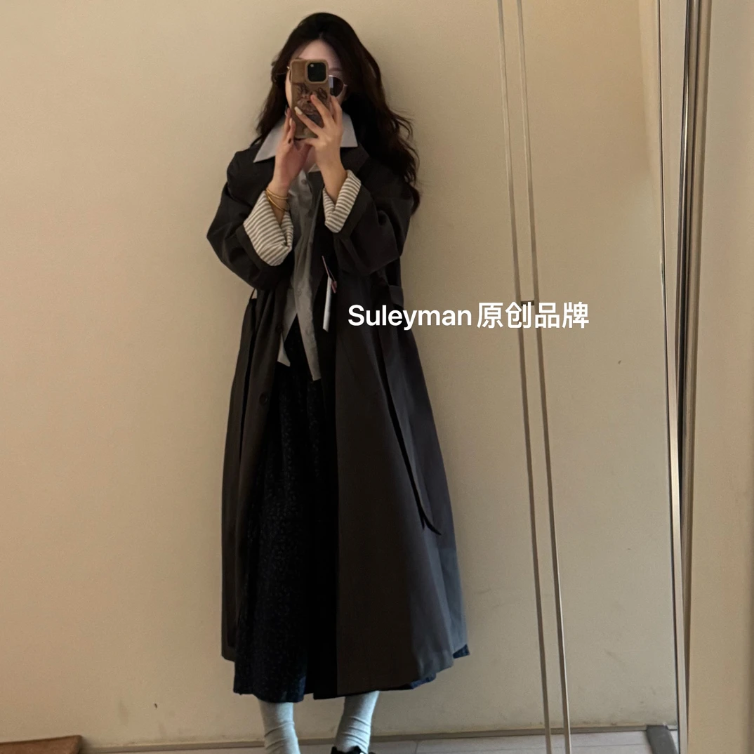 青木子定制款立体一手长【伦敦】2025爆款定制中长款风衣外套