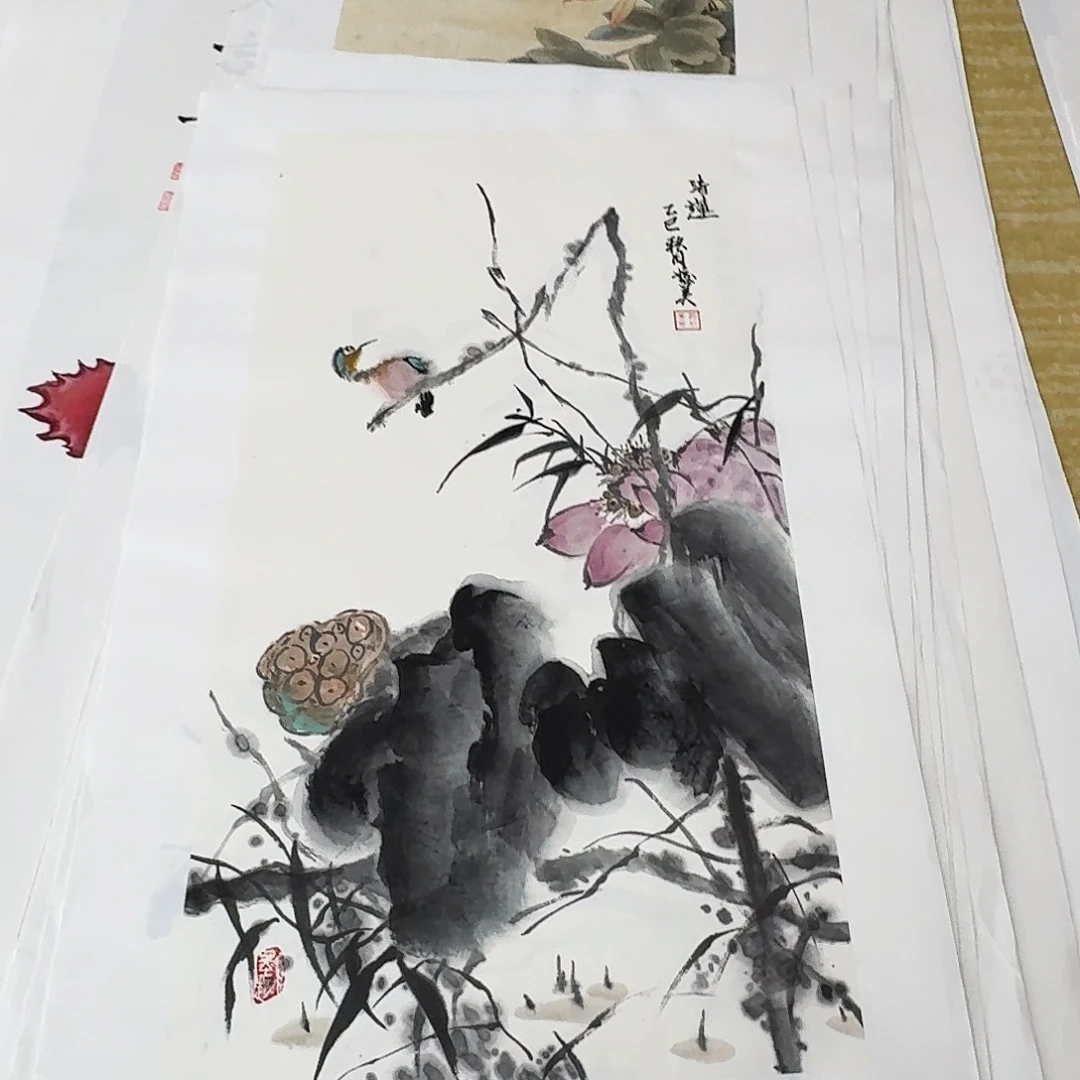 国画四尺四开手绘